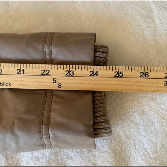 Buffalo David Bitton Womens Jacket Large Brown Parka Faux Fur Hooded Winter - Picture 4 of 10